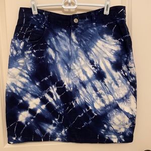 Vintage Tie Dye Denim Skirt from 90’s size 13